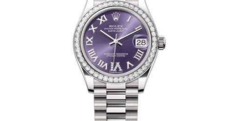 rolex 278289|Rolex 31mm Datejust aubergine.